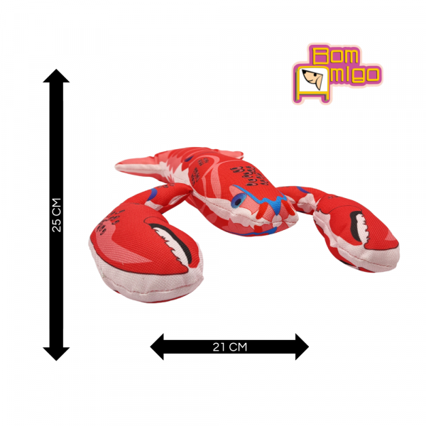 Dog Pelúcia Crazy Lobster Para Pets- Bom Amigo - Image 4