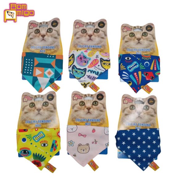 Coleira Bandana Nox com anti enforcamento para gatos - Bom Amigo