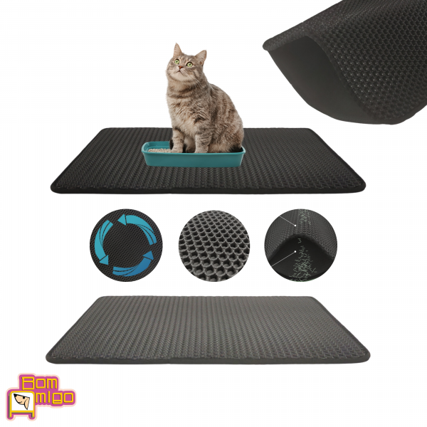 Tapete Coletor de Areia Pratic Para Gatos - Bom Amigo