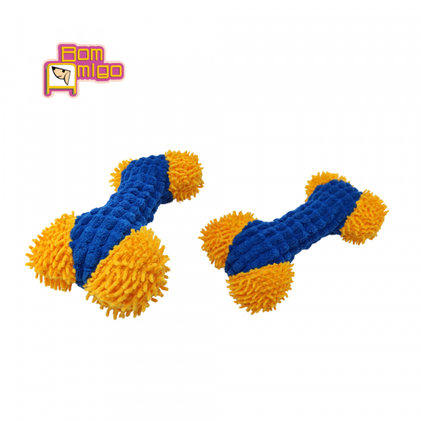 PELUCIA OSSO MALHADO com apito para Pets - Bom Amigo - Image 2