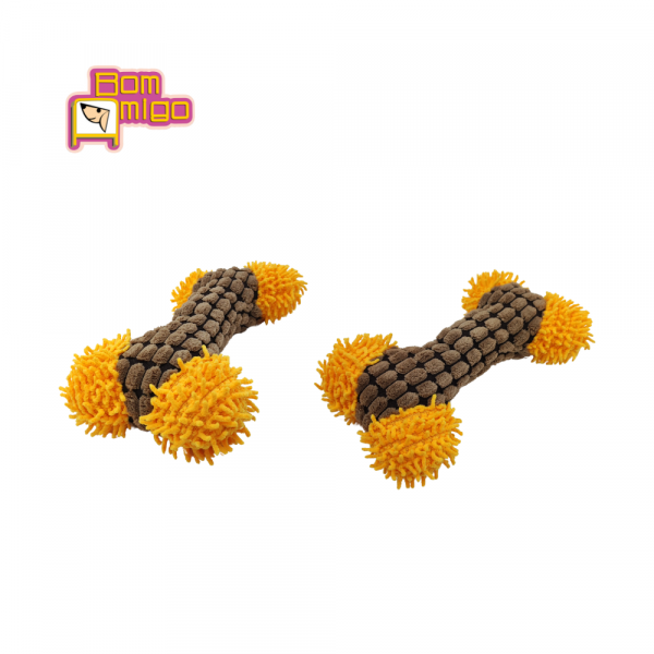 PELUCIA OSSO MALHADO com apito para Pets - Bom Amigo - Image 4