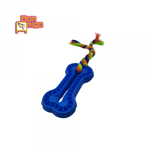 DOG BIB BONE mordedor com corda  para cachorro Bom Amigo - Image 2