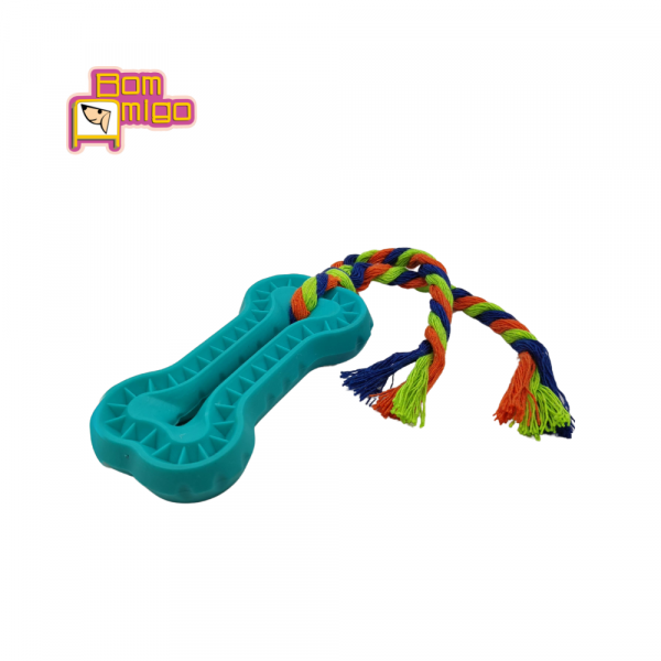 DOG BIB BONE mordedor com corda  para cachorro Bom Amigo - Image 4