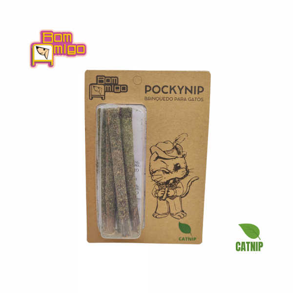 CAT POCKYNIP brinquedo de WATATABI e CATNIP para gatos Bom Amigo