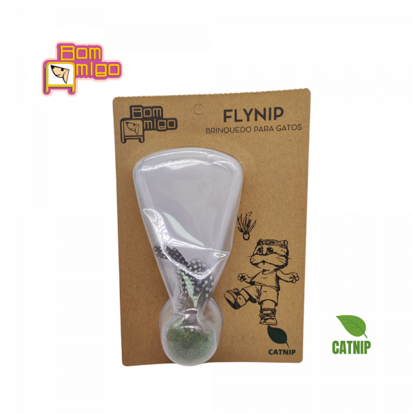 CAT FLYNIP Bolinha com CATNIP para gatos Bom Amigo