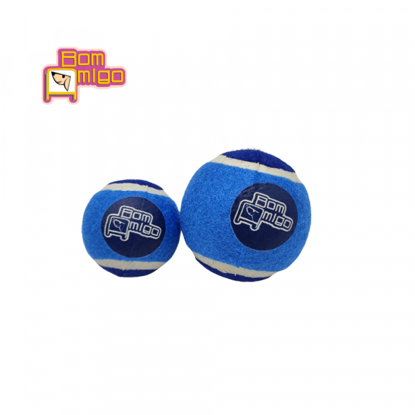 PET BOLA DE TENNIS DUAL COLOR P (com 2 unidades) para cachorro Bom Amigo