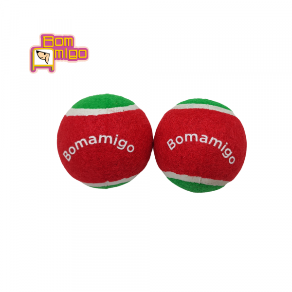 PET BOLA DE TENNIS CHRISTMAS (com 2 unidades) para cachorros Bom Amigo